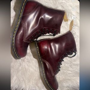 Vegan Lace Up Dr. Martens ❤️ Cherry Red